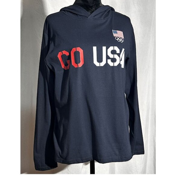 Go USA Olympic Lightweight Hoodie, US Olympic Committee, Large - Picture 1 of 6